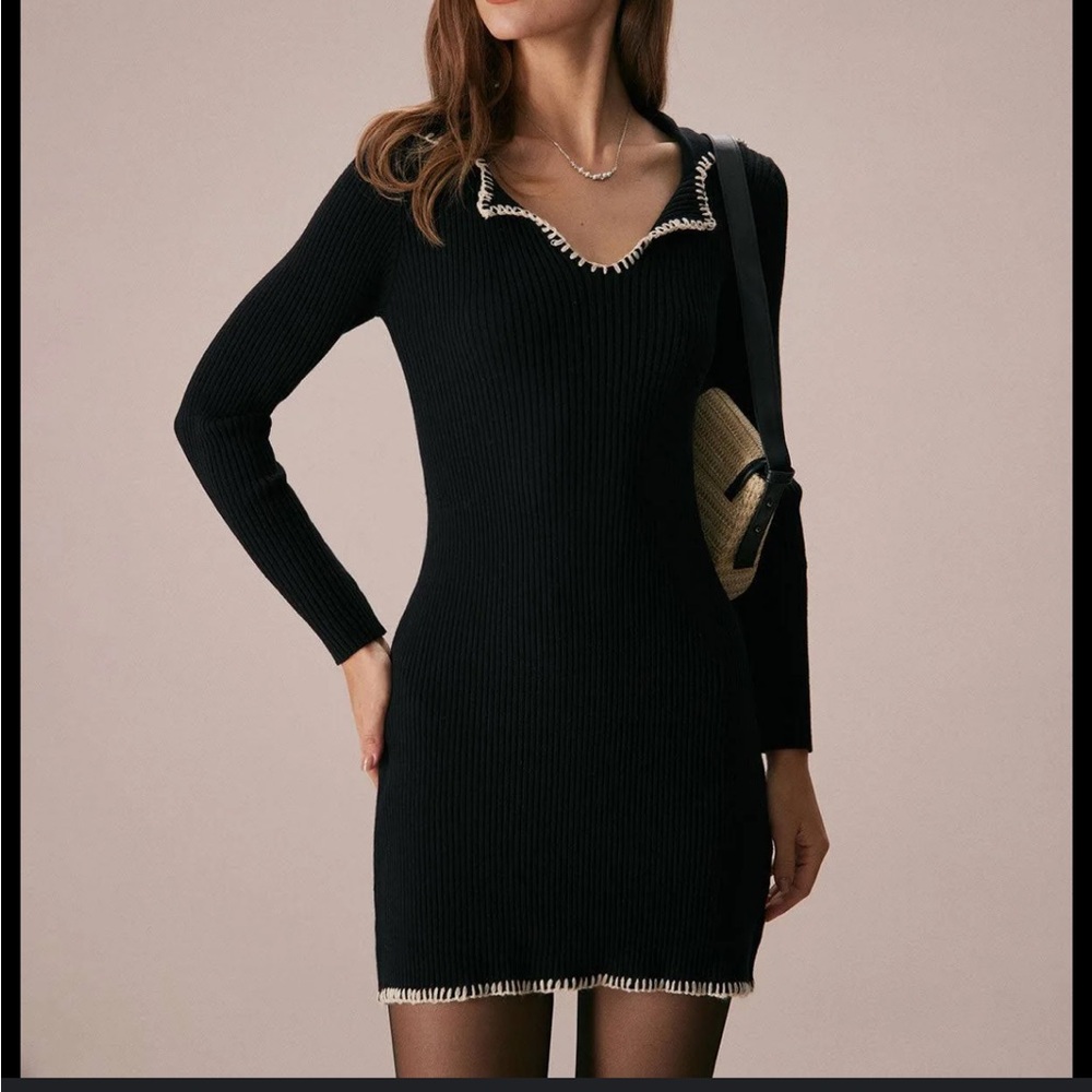 NEW! RIHOAS Contrast Stitch Sweater Dress
